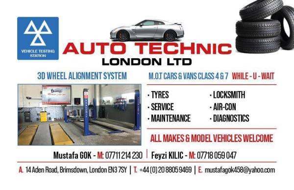 MOT & Car Locksmith Auto Technic London