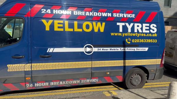 Yellow 24HR Mobile Tyre Fitting Service Greater London