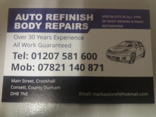 Auto Refinish Body Repairs