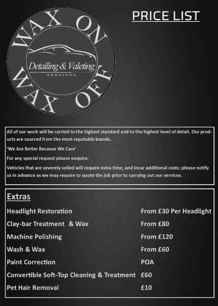Wax On Wax Off Detailing