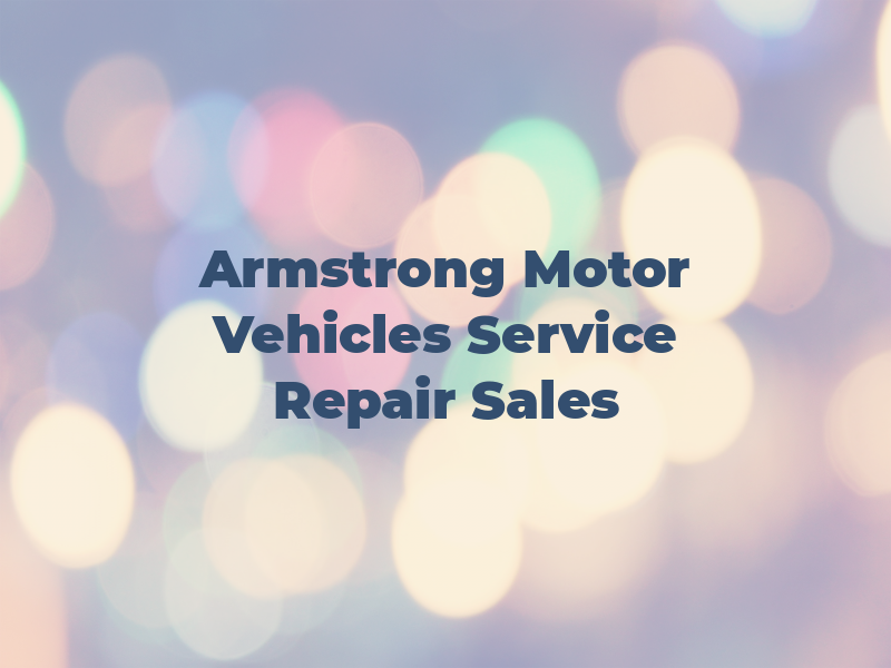 M Armstrong Motor Vehicles Service Repair Sales