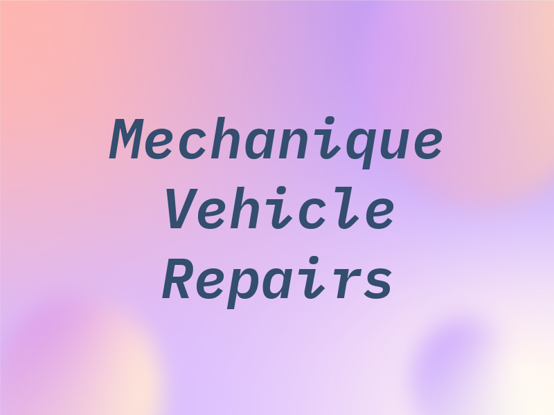 Mechanique Vehicle Repairs