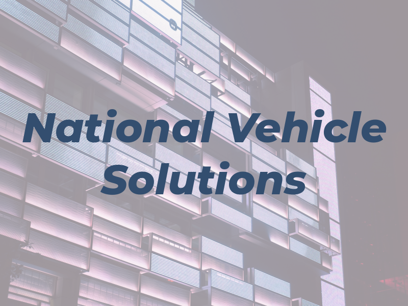 National Vehicle Solutions (UK Ltd