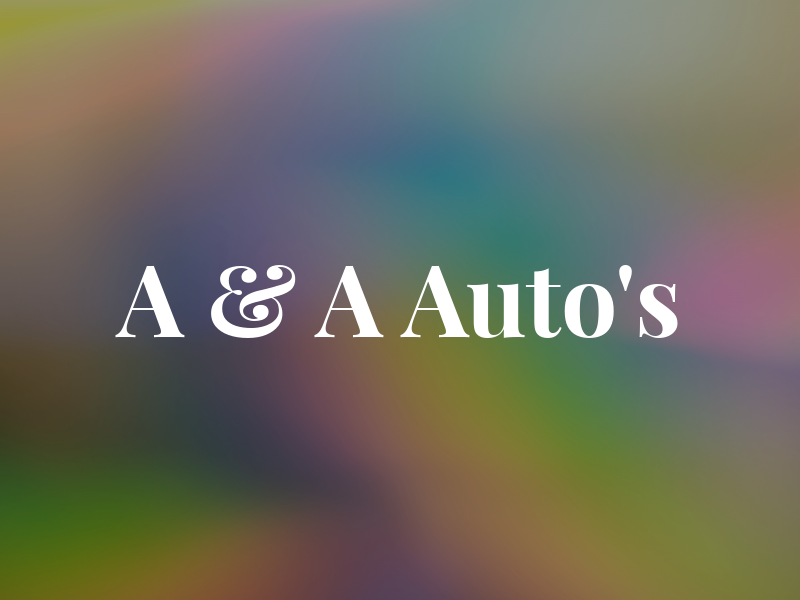 A & A Auto's