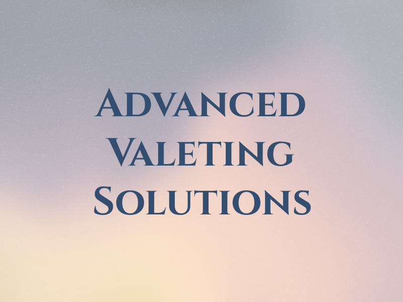 AVS Advanced Valeting Solutions