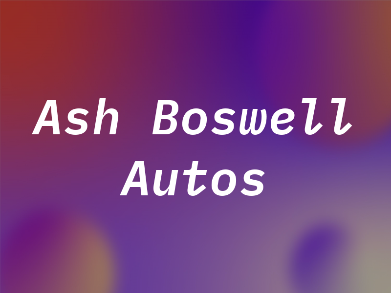 Ash Boswell Autos