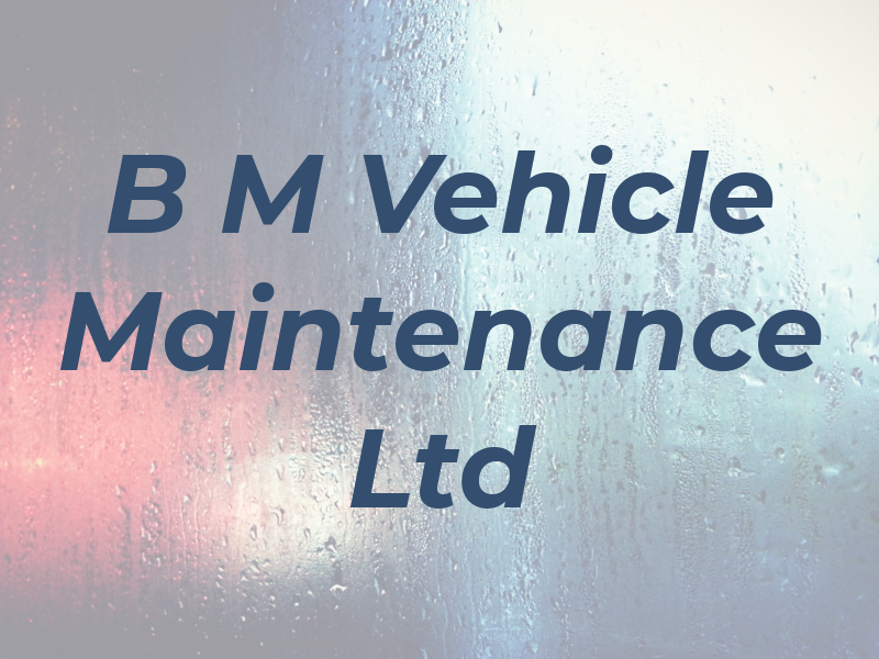 B M Vehicle Maintenance Ltd