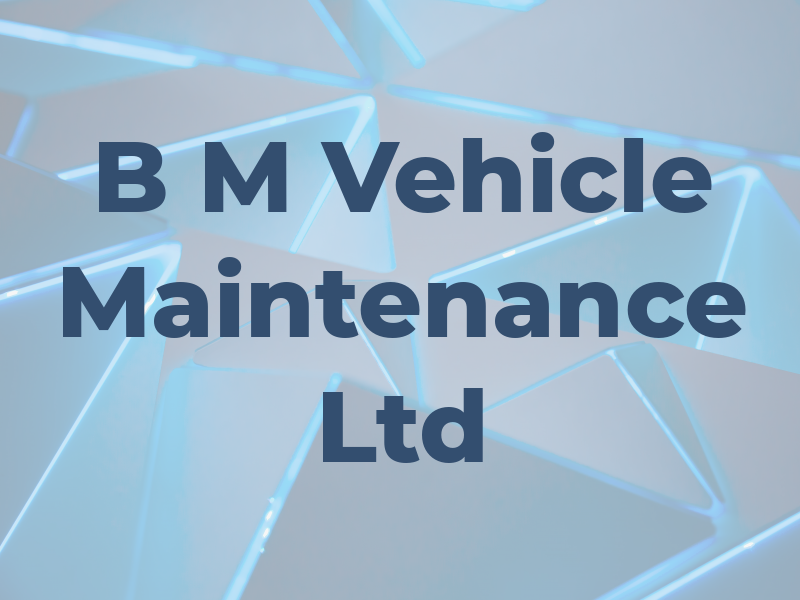 B M Vehicle Maintenance Ltd