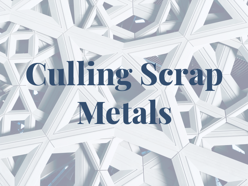 Culling Scrap Metals