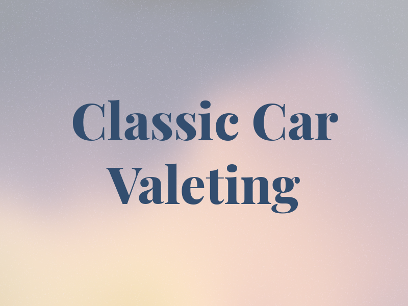 Classic Car Valeting