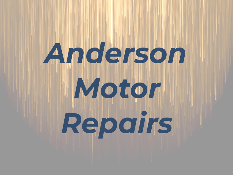 D A Anderson Motor Repairs