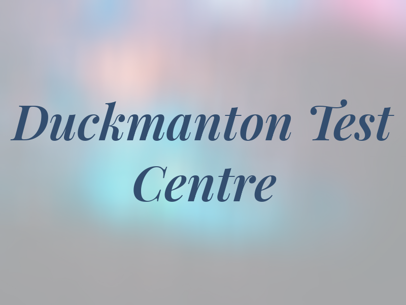 Duckmanton Test Centre