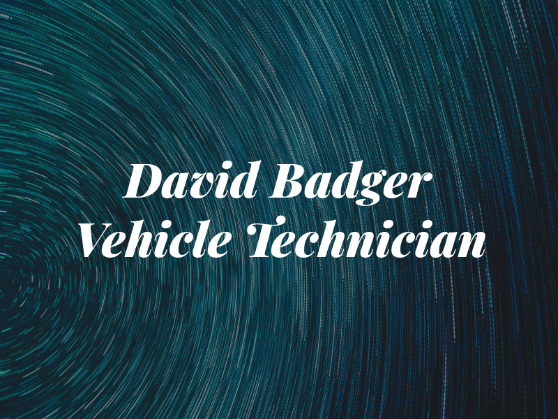 David B Badger Vehicle Technician