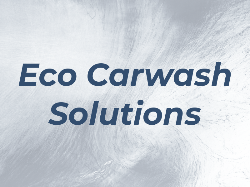 Eco Carwash Solutions