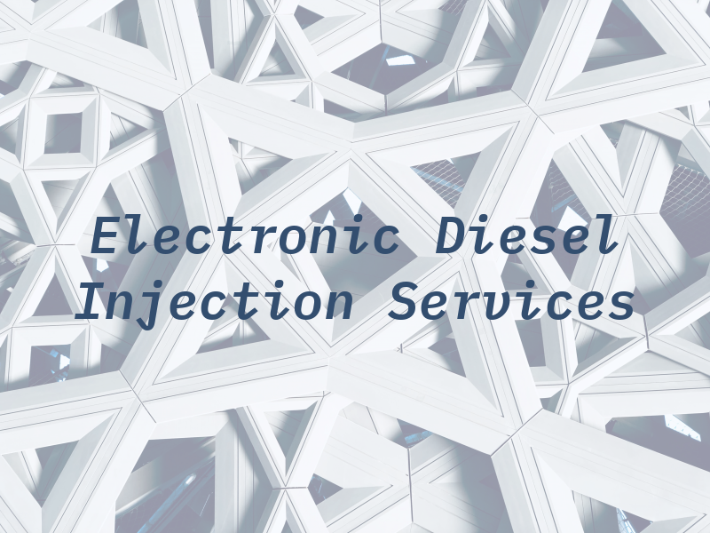 Electronic Diesel Injection Services