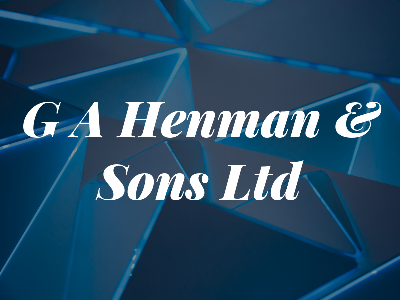 G A Henman & Sons Ltd
