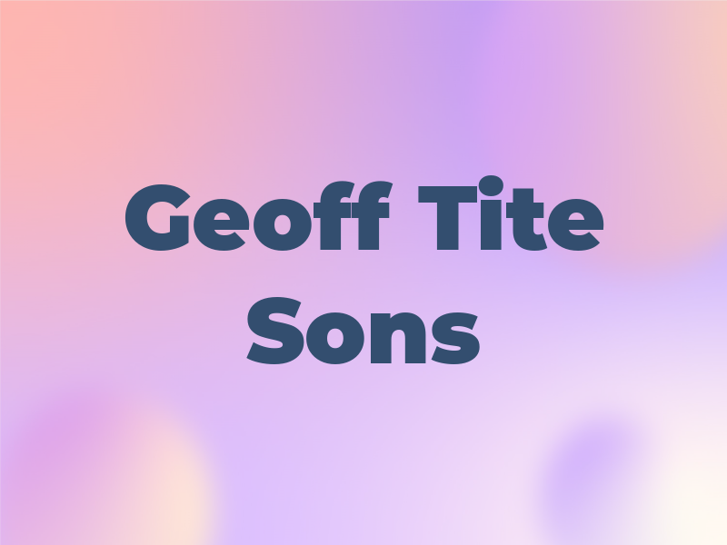 Geoff Tite & Sons Ltd