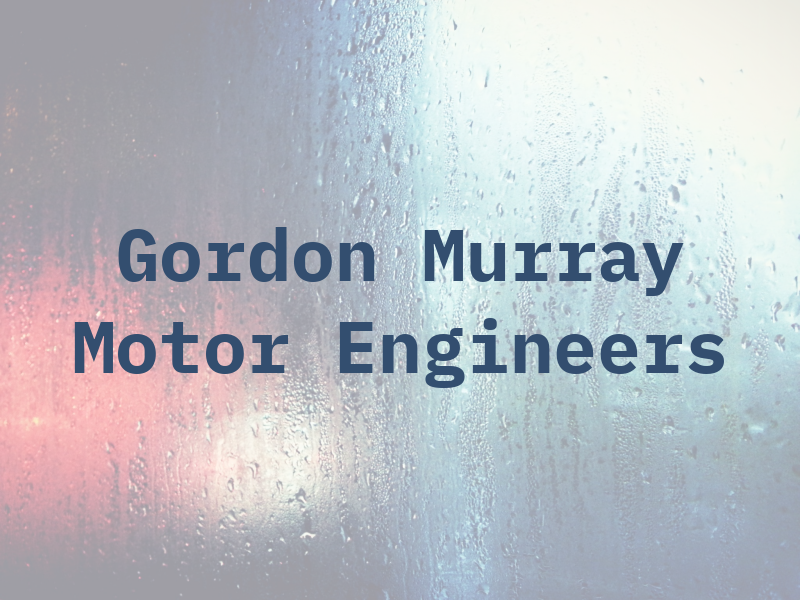 Gordon Murray Motor Engineers