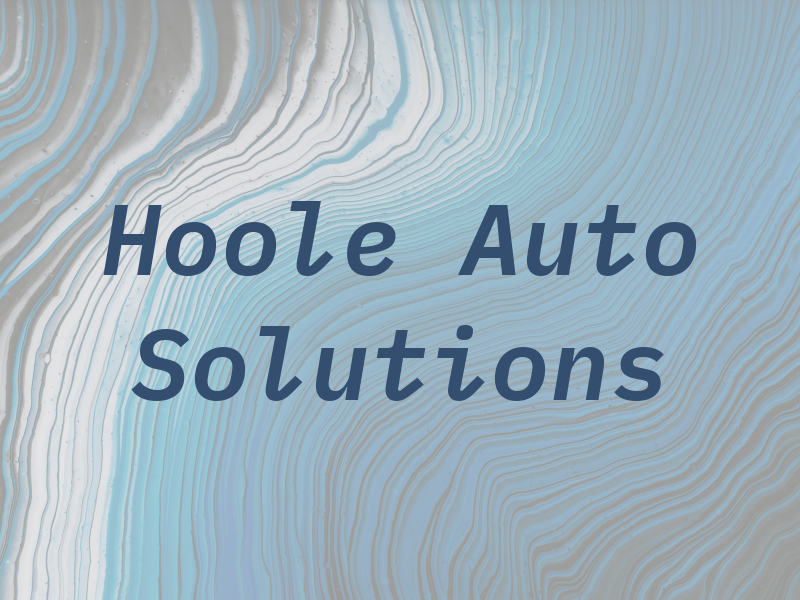 Hoole Auto Solutions Ltd