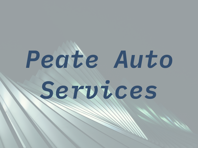 J Peate Auto Services