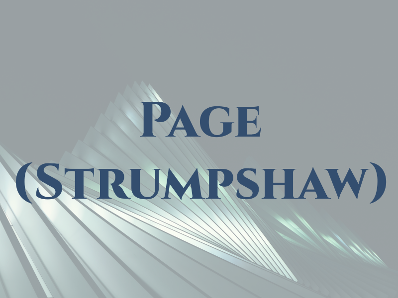 Page (Strumpshaw)