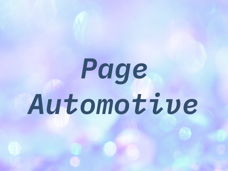 Page Automotive