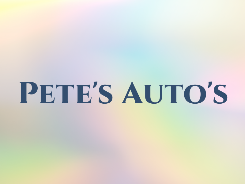Pete's Auto's