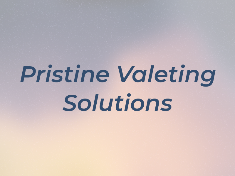 Pristine Valeting Solutions