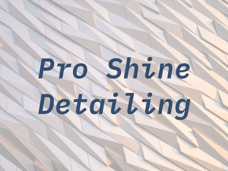 Pro Shine Detailing