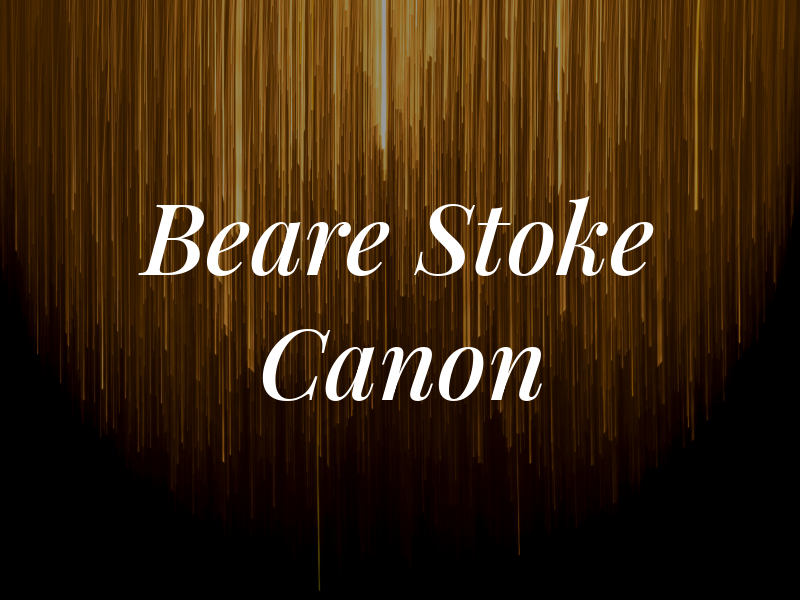 R S M Beare Stoke Canon