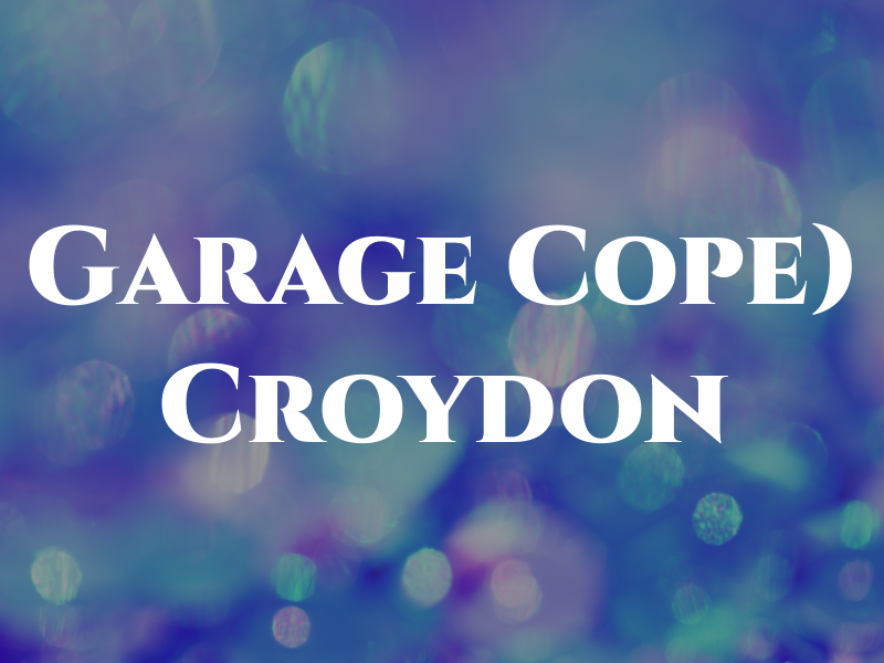 The Garage (R. Cope) Croydon