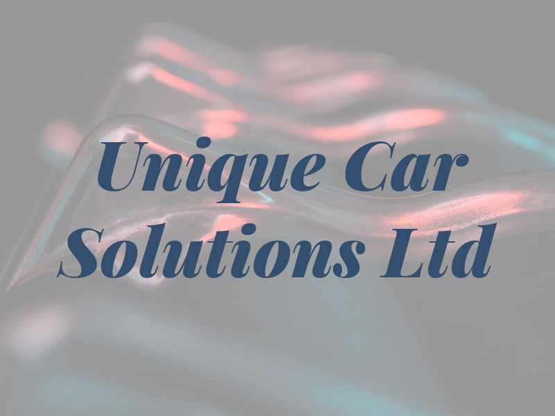 Unique Car Solutions Ltd