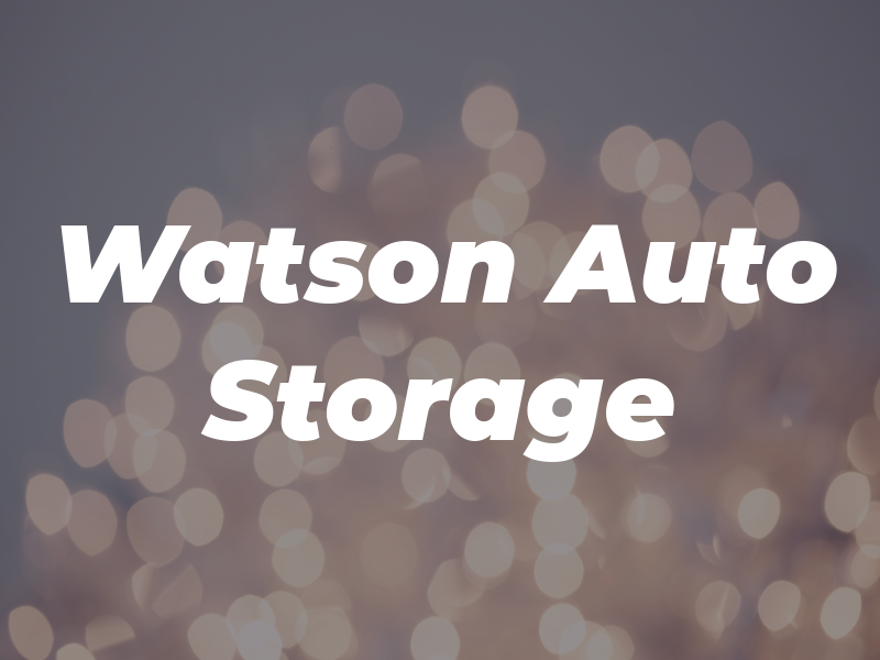 Watson Auto Storage