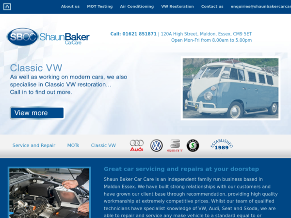 Shaun Baker Car Care Ltd