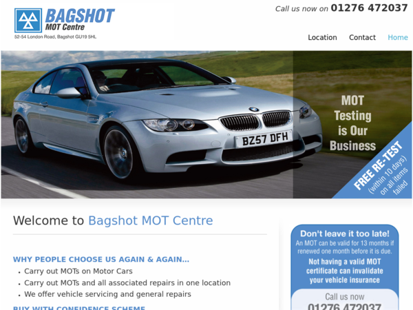 Bagshot MOT Centre