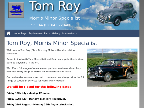 Roy Tom Morris Minor Specalist