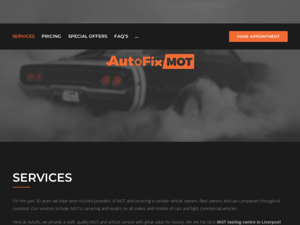 Autofix MOT Ltd. Liverpool Taxi Testing Station. Class 4