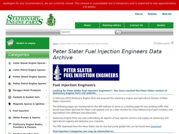 Peter Slater Fuel Injection Engineers