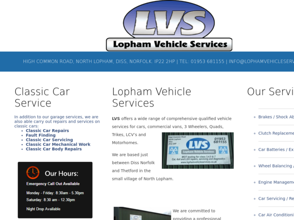 Lopham Vehicle Services