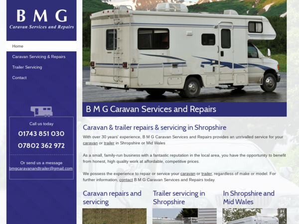 B M G Caravan Services and Repairs